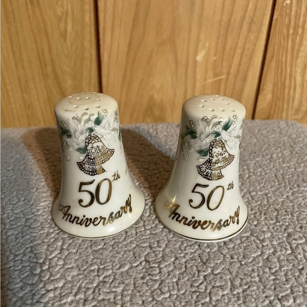 50th Anniversary Salt and Pepper Shakers